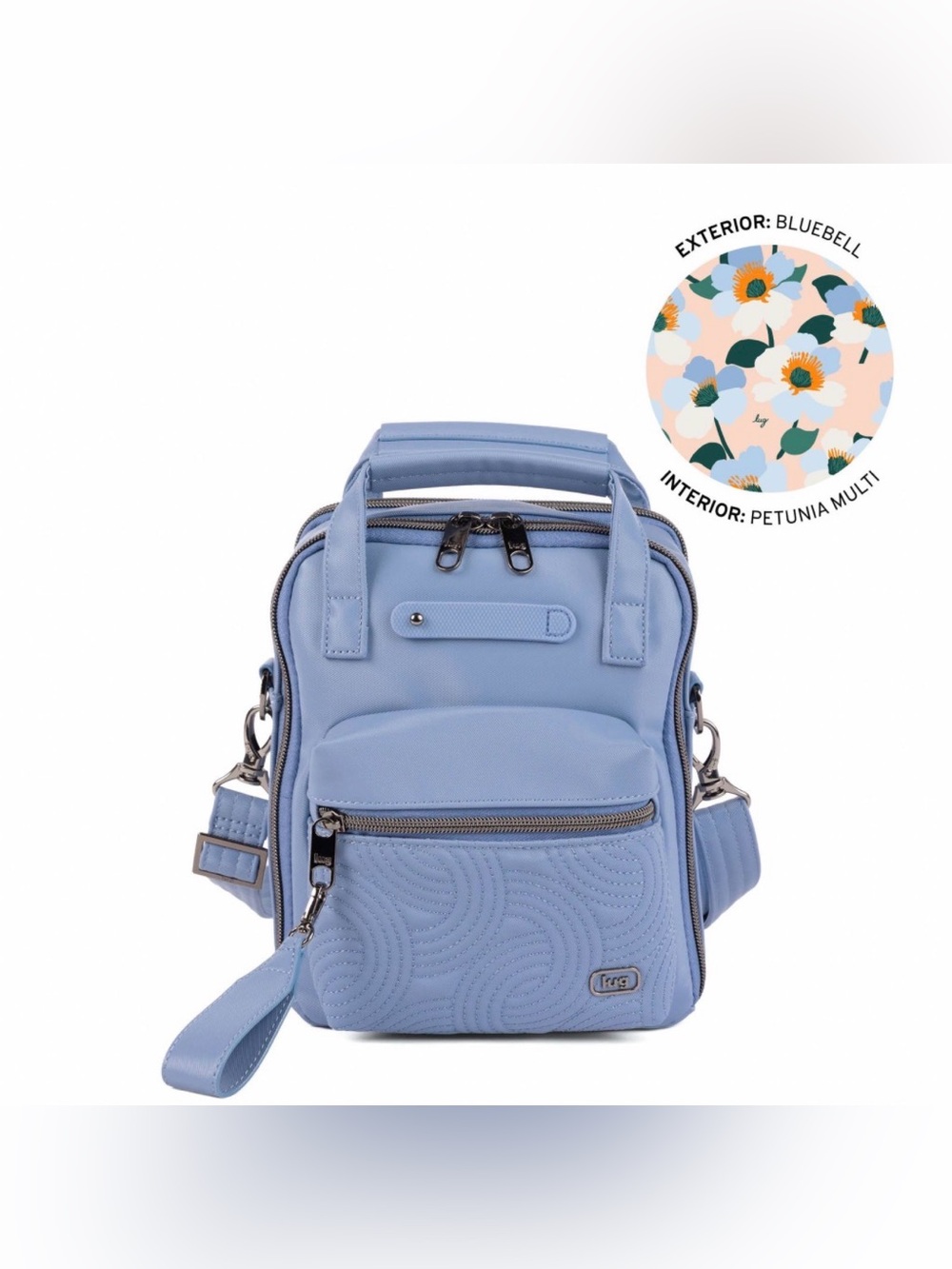 Lug Bumble Satin Luxe VL Crossbody Bag NWT Bluebell